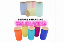 Load image into Gallery viewer, Glass Tumblers - 16oz - frosted color change