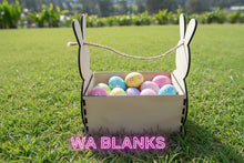 Load image into Gallery viewer, Wooden box with rabbit ears on a wooden surface and textured wall background