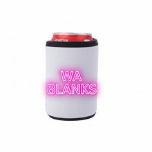 Load image into Gallery viewer, White can cooler with a red top on a white background