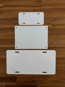 Sublimation Metal Licence Plates