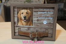 Load image into Gallery viewer, Pet Memorial frame for collar, Pet Memorial Shadowbox, Dog Memorial , dog collar holder, Loss of Pet Gift, Pet Memorial Shadowbox
