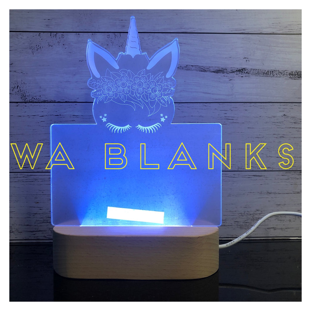 Night Light Acrylic - Unicorn