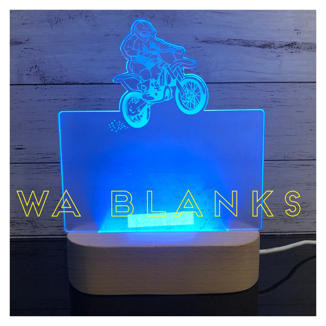 Night Light Acrylic - Dirt Bike