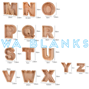 Letter Money Boxes - wooden