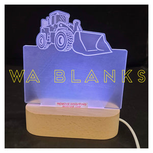 Night Light Acrylic - Bulldozer