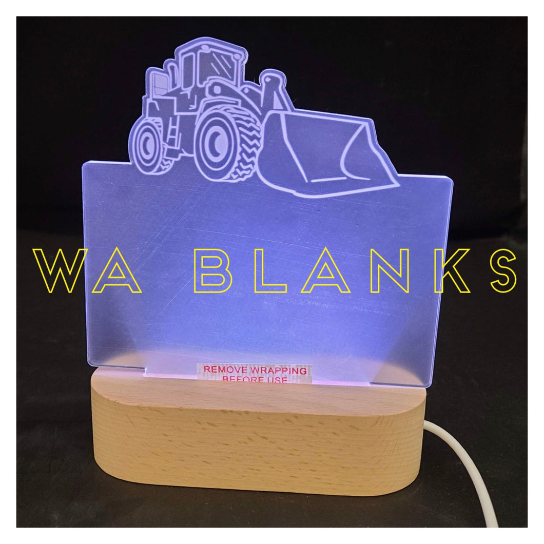 Night Light Acrylic - Bulldozer