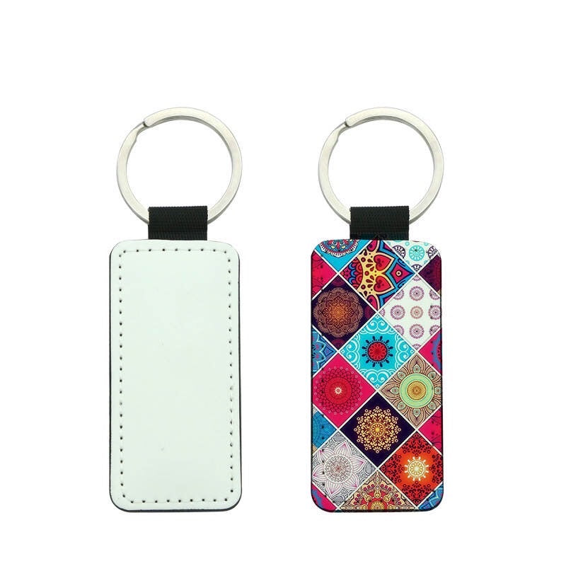 Keyring - PU LEATHER RECTANGLE