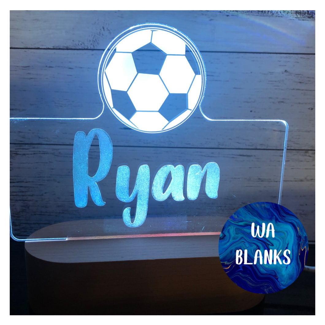 Night Light Acrylic - Soccer Ball