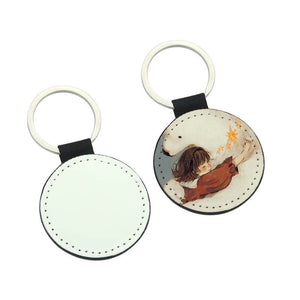 Keyring - PU LEATHER CIRCLE