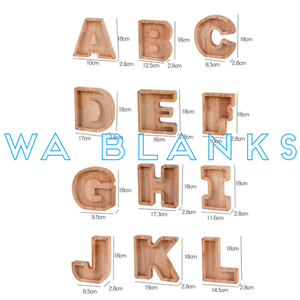 Letter Money Boxes - wooden